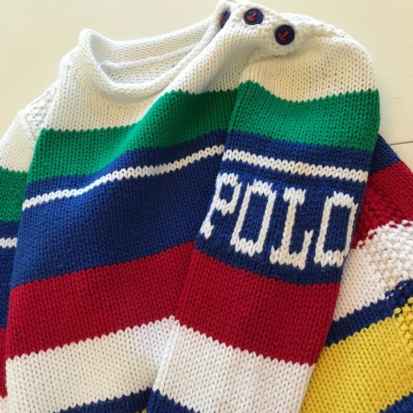 POLO RALPH LAUREN ⛵️GIRLS’ STRIPED ROLLNECK SWEATER - Picture 12 of 13
